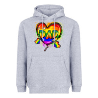 Heather Grey Dad pride Heavyweight Hoodie - FaDigitalArtStudio