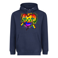 Navy Dad pride Heavyweight Hoodie - FaDigitalArtStudio