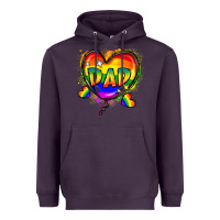 Plum Dad pride Heavyweight Hoodie - FaDigitalArtStudio