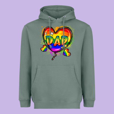 Dad Pride Heavyweight Hoodie Designed By Fadigitalartstudio