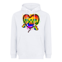 White Dad pride Heavyweight Hoodie - FaDigitalArtStudio