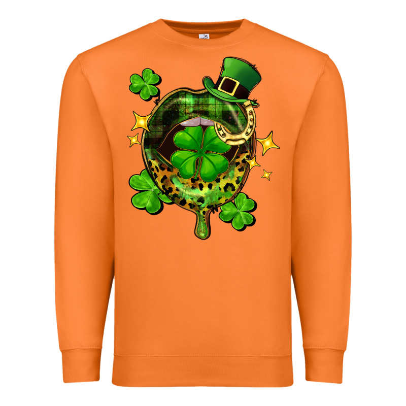 St. Patrick's Day Lip Premium Sweatshirt by FaDigitalArtStudio | Teevron