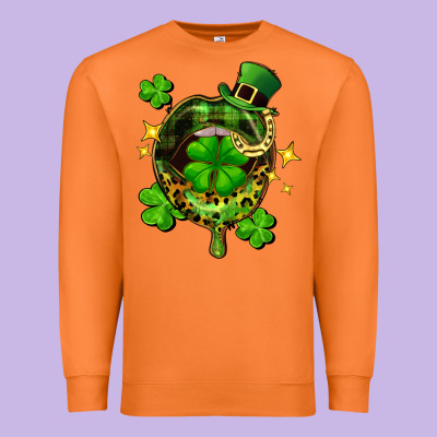 St. Patrick's Day Lip Premium Sweatshirt Designed By Fadigitalartstudio