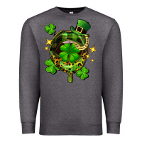 Charcoal Heather St. Patrick's Day lip Premium Sweatshirt - FaDigitalArtStudio