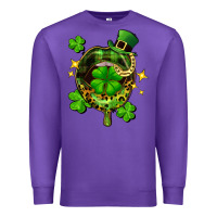 Purple St. Patrick's Day lip Premium Sweatshirt - FaDigitalArtStudio