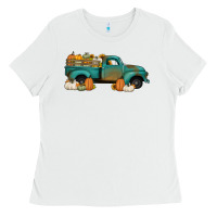 White pumpkin farm truck no background Ladies Tee - Jasminsmagicworld