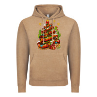 Vintage Coffee Christmas Feliz Navidad Sombrero Tree Vintage Hoodie - BundleAndBundleShop