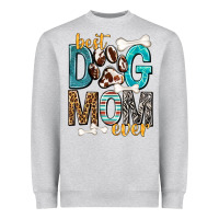 Heather Grey Best Dog Mom Ever Heavyweight Sweatshirt - texasbilliewilder