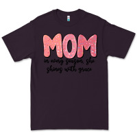 Plum mom in every season, she shines with grace Premium Tee - MaliasSmallBusiness