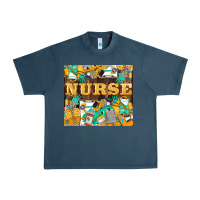 Midnight Navy Green And Yellow Nurse Urban Heavy Tee - LillyAllenDesigns
