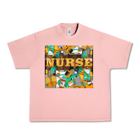 Salmon Green And Yellow Nurse Urban Heavy Tee - LillyAllenDesigns