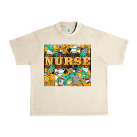 Sandshell Green And Yellow Nurse Urban Heavy Tee - LillyAllenDesigns