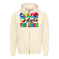 Sandshell Color outside the lines Zipper Hoodie - CowGirlArtShop