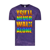 Cloud Purple Lgbtq You'll Never Walk Alone With Peace Vintage Tee - BundleAndBundleShop