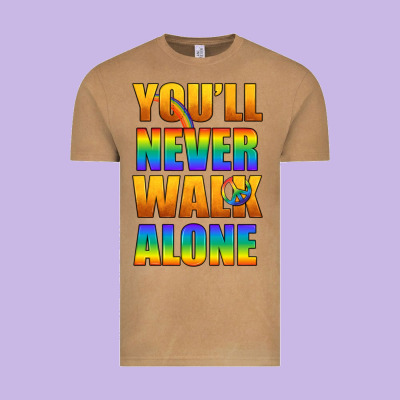 Lgbtq You'll Never Walk Alone With Peace Vintage Tee Designed By Bundleandbundleshop