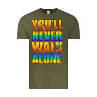 Vintage Olive Lgbtq You'll Never Walk Alone With Peace Vintage Tee - BundleAndBundleShop