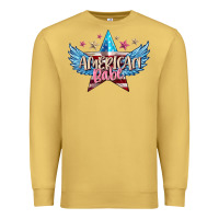Antique Gold American babe Premium Sweatshirt - FaDigitalArtStudio