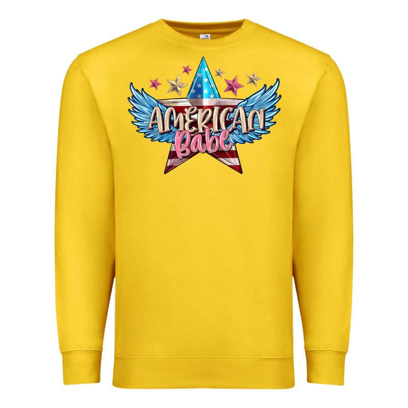 American Babe Premium Sweatshirt by FaDigitalArtStudio | Teevron