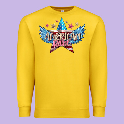 American Babe Premium Sweatshirt Designed By Fadigitalartstudio