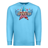 Ocean Blue American babe Premium Sweatshirt - FaDigitalArtStudio
