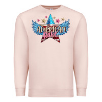 Pale Pink American babe Premium Sweatshirt - FaDigitalArtStudio