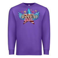 Purple American babe Premium Sweatshirt - FaDigitalArtStudio