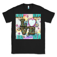Black Leopard Love Hair And Mirror With Daisy Seamless Pattern Bbs Classic Tee - BundleAndBundleShop