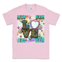 Bubblegum Pink Leopard Love Hair And Mirror With Daisy Seamless Pattern Bbs Classic Tee - BundleAndBundleShop