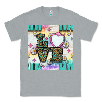 Heather Grey Leopard Love Hair And Mirror With Daisy Seamless Pattern Bbs Classic Tee - BundleAndBundleShop
