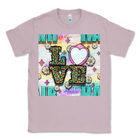 Lilac Leopard Love Hair And Mirror With Daisy Seamless Pattern Bbs Classic Tee - BundleAndBundleShop