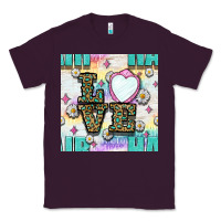 Plum Leopard Love Hair And Mirror With Daisy Seamless Pattern Bbs Classic Tee - BundleAndBundleShop