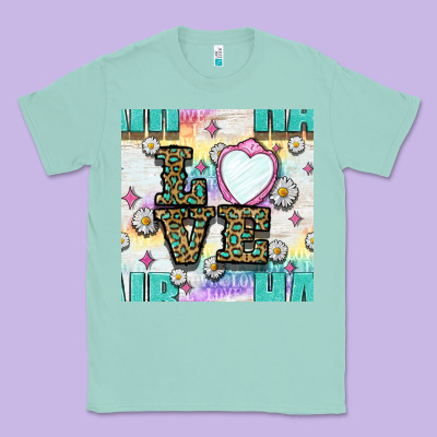 Leopard Love Hair And Mirror With Daisy Seamless Pattern Bbs Classic Tee Designed By Bundleandbundleshop