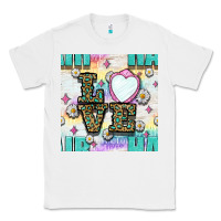 White Leopard Love Hair And Mirror With Daisy Seamless Pattern Bbs Classic Tee - BundleAndBundleShop