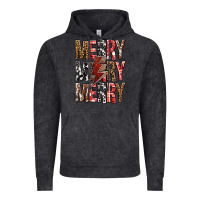 Vintage Black Merry Merry Merry Christmas Lightning Bolt Vintage Hoodie - BundleAndBundleShop