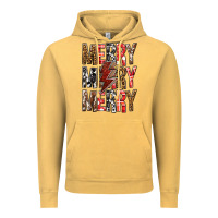 Vintage Mustard Merry Merry Merry Christmas Lightning Bolt Vintage Hoodie - BundleAndBundleShop