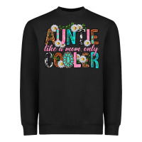 Black Auntie Like a Mom Only Cooler Heavyweight Sweatshirt - texasbilliewilder