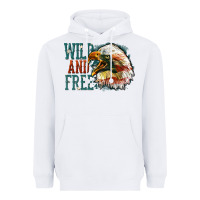 White Wild and free Heavyweight Hoodie - FaDigitalArtStudio