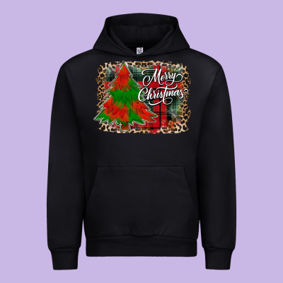 Merry Christmas Trees Urban Hoodie Designed By Cowhidedigitalart