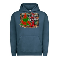 Pigment Midnight Navy merry Christmas trees Urban Hoodie - CowhideDigitalArt