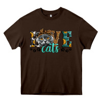 Chocolate Brown love cats scottish fold Heavy Core Tee - LillyAllenDesigns