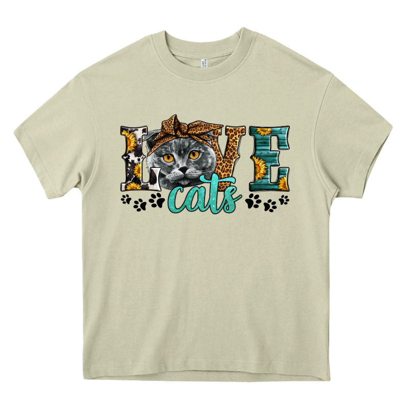 Love Cats Scottish Fold Heavy Core Tee by LillyAllenDesigns | Teevron