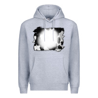 Heather Grey Cowhide Bleached Premium Hoodie - CowCowDesign