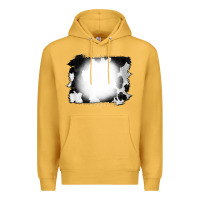 Mustard Cowhide Bleached Premium Hoodie - CowCowDesign