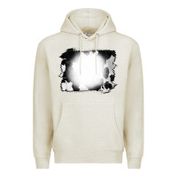 Oatmeal Heather Cowhide Bleached Premium Hoodie - CowCowDesign
