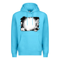 Ocean Blue Cowhide Bleached Premium Hoodie - CowCowDesign