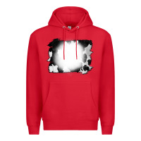 Red Cowhide Bleached Premium Hoodie - CowCowDesign
