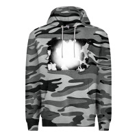 Slate Camo Cowhide Bleached Premium Hoodie - CowCowDesign
