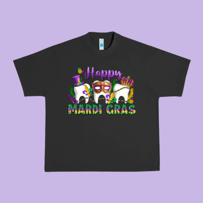 Mardi Gras Celebration With Teeth Urban Heavy Tee Designed By Lillyallendesigns