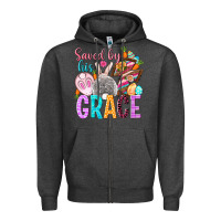 Charcoal Heather Saved by his grace Easter Day Zipper Hoodie - HowdyJamesFarm