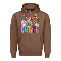 Chestnut Saved by his grace Easter Day Zipper Hoodie - HowdyJamesFarm